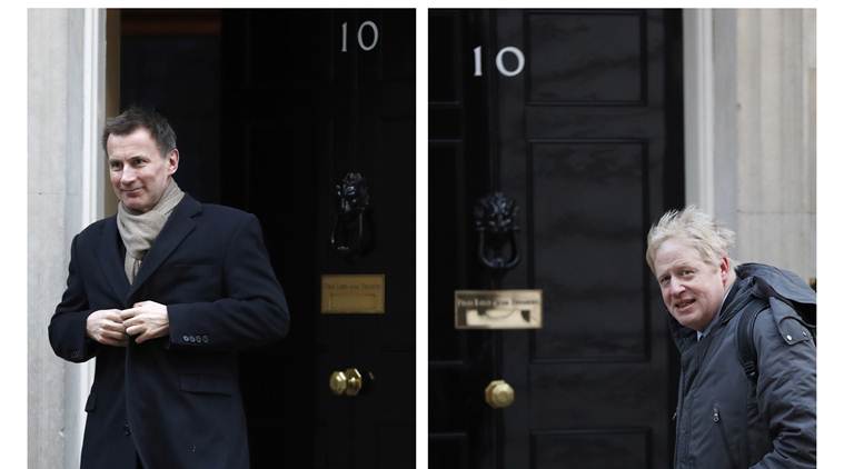 Boris Johnson, Boris Johnson UK, UK Boris Johson, Jeremy Hunt, Jeremy Hunt uk, Jeremy Hunt UK pm, Borish Johnson UK PM, UK PM, UK pm race, UK prime minister race, Brexit, UK elections, indian express news