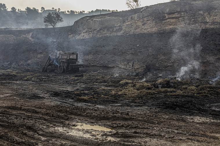 europe heatwave, catalonia forest fire, catalonia fire, france heatwave, forest fires in france, forest fires in catalonia, world news, Indian Express