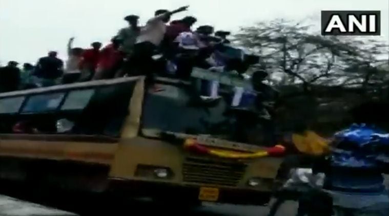 chennai news, tamil nadu news, bus day celebrations, bus day arrest, chennai bus day, chennai police, india news, indian express