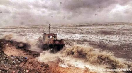 Cyclone Vayu,Cyclone Vayu gujarat, Cyclone Vayu news, weather news, india news, india cyclone news,Cyclone Vayu update, Cyclone Vayu gujarat date, Cyclone Vayu india date, Gujarat weather, weather news, gujarat weather news, weather news, weather news gujarat, gujarat cyclone news, indian express,