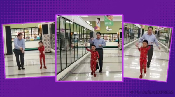 The green Bay,USA grocery store dance, Grandson, Grandfather dance,little boy dance, Grandson Grandfather dance, The grocery store dance, Kyu dance,Indian Express