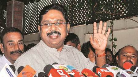 TTV Dhinakaran released the list of the 14 candidates. (File photo)