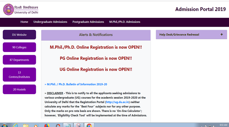 pg admission 2019