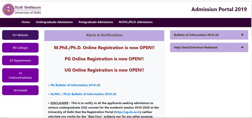 DU PG, MPhil admissions 2019: How to apply? | Education Gallery News ...