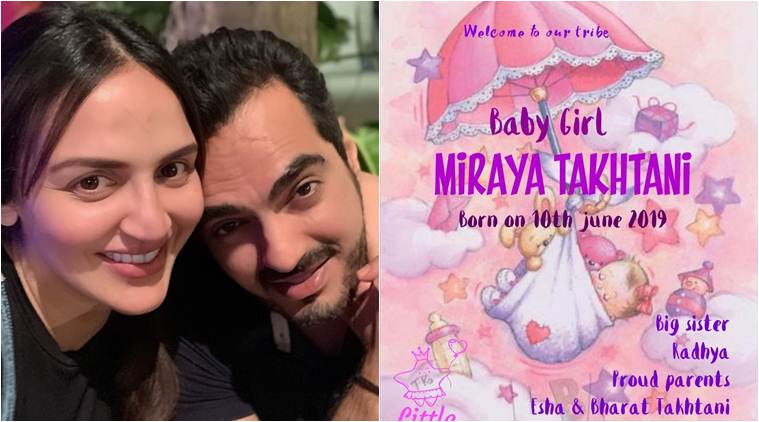 esha deol blessed with a daughter