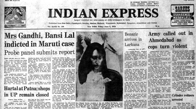 Indira gandhi, sanjay agndhi, Bansi ali, indira gandhi indicted, indian army, bsf, public works department, benazir bhutto, pakistan prime minister, long live bhutto, forty years ago, indian express