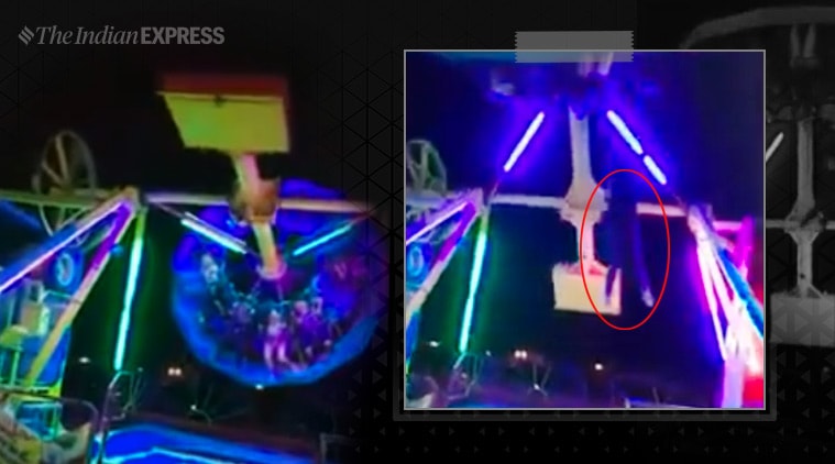 mexico ride, Girl Falls From Amusement Park Ride, girl falls ride viral video, mexico ride viral video, fairground, Ciudad Juarez, trending, viral video, indian express, indian express news