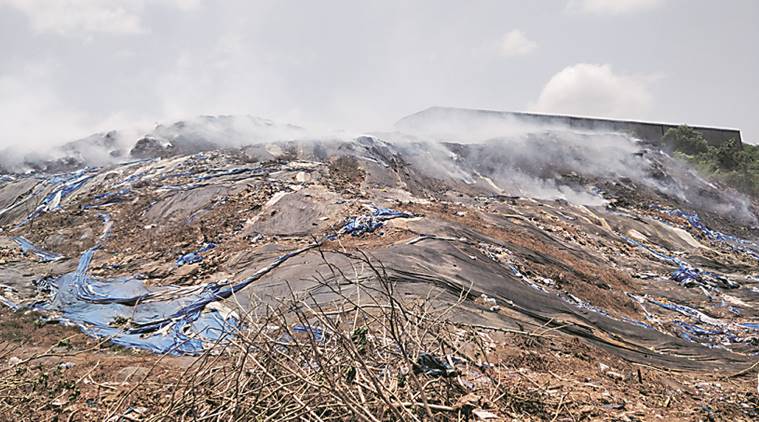 goa, goa garbage dump, goa garbage dump fire, garbage dump fire, pramod sawant, goa cm, goa news, goa fire, fire news, indian express