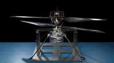 The flight model of NASA's Mars Helicopter. (Credits: NASA/JPL-Caltech)
