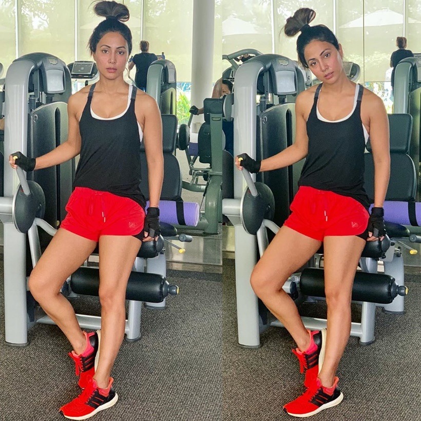 hina khan gym photos