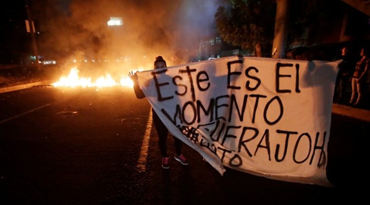 honduras, honduras protest, honduran president, juan orlando hernandez, juan orlando hernansez honuras, president hernandez, hernandez protests, protests against president honduras, juan orlando hernandez protests, violent protests honduras, world news, indian express
