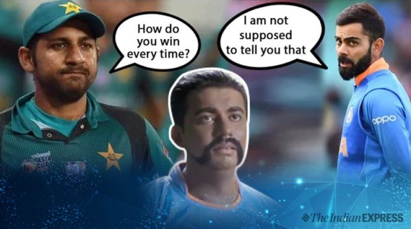 India vs Pakistan, World Cup 2019, ICC World Cup 2019, India Pakistan meme, sarfaraz virat meme, Abhinandan meme, indian express