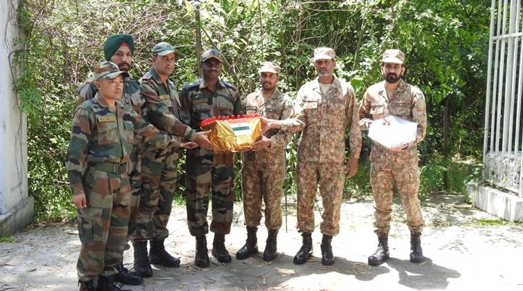 eid-ul-fitr, indian army, pakistan army, indian and pakitani army exchange sweets on eid, loc, india pakistan border, jammu and kashmir