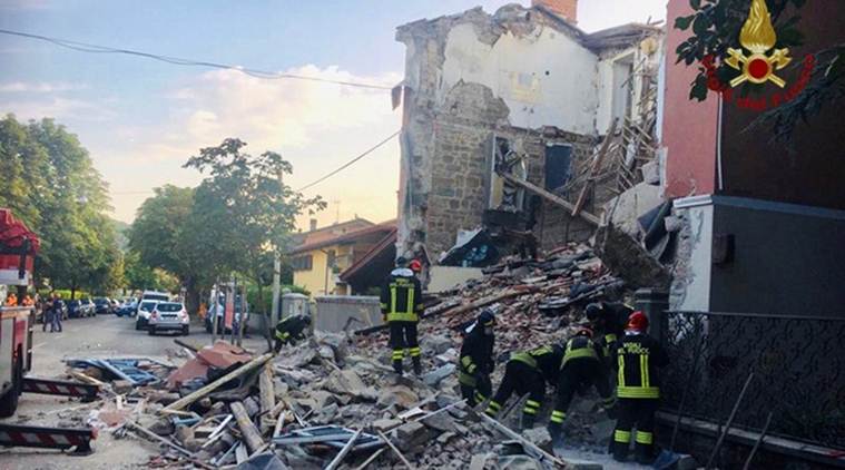 Italy, Italy gas explosion, Gas explosion Italy, gas leak explosion, World news, Indian Express