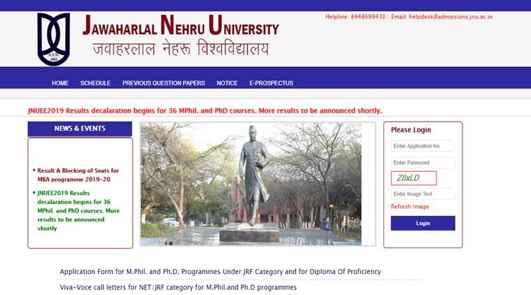 Jnu Admissions 2019 Phd Mphil Result Declared How To