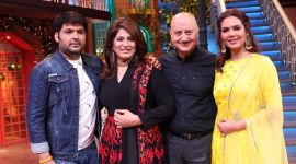 Anupam Kher and Esha Gupta kapil sharma show