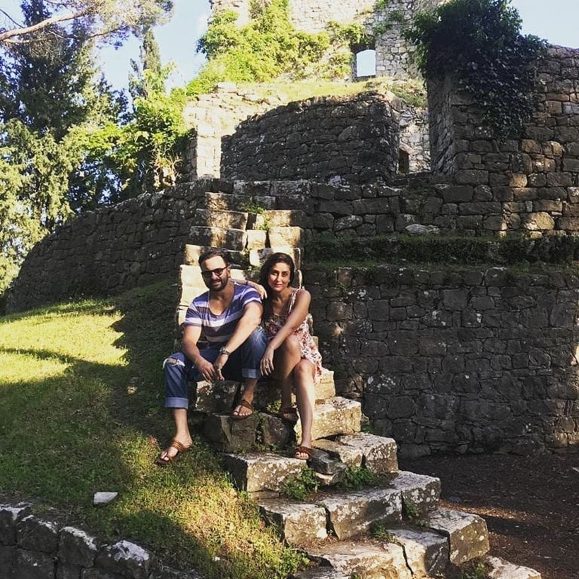 saif ali khan, kareena kapoor in tuscany