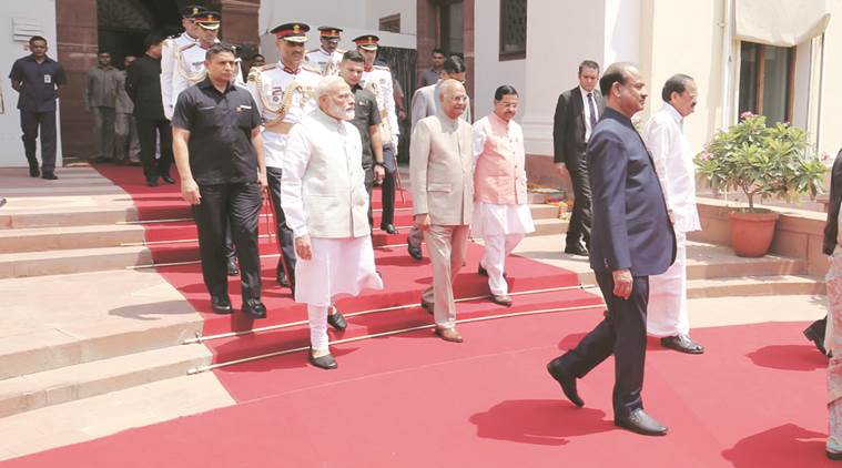 ram nath kovind, ram nath kovind parliament, president ram nath kovind, president, ram nath kovind parliament, parliament session, national security, triple talaq, water conservation, parliamnet session 2019, indian express