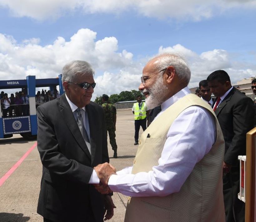 Narendra Modi, Modi in Sri lanka, narendra modi in sri lanka photos, Maitripala Sirisena, Modi meets sirisena, India-Sri Lanka relations, Indian Ocean, India News, Modi Sri Lanka visit, Indian Express
