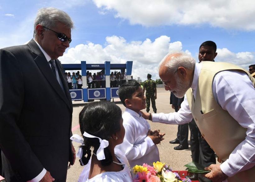 Narendra Modi, Modi in Sri lanka, narendra modi in sri lanka photos, Maitripala Sirisena, Modi meets sirisena, India-Sri Lanka relations, Indian Ocean, India News, Modi Sri Lanka visit, Indian Express