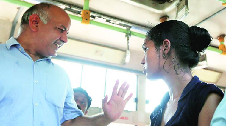 manish sisodia, Delhi metro free ride, Delhi metro free for women, free Delhi metro, free Delhi metro for women, Sreedharan, Delhi metro women fare concession, Delhi government women free travel, metro man E Sreedharan, DMRC, AAP government, Arvind Kejriwal, India news, Indian express