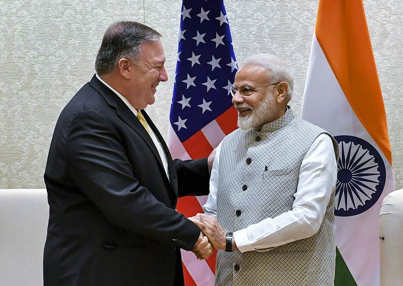 mike pompeo, us secretary of state, us secretary of state mike pompeo, narendra modi, prime minister narendra modi, pm modi mike pompeo, s jaishankar, external affairs minister, india news, Indian Express