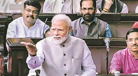 modi, pm modi, narendra modi, modi in rajya sabha, pm modi in rajya sabha, Modi on EVM, EVM tampering, modi rajya sabha address, rajya sabha, parliament monsoon session, parliament news, parliament news today