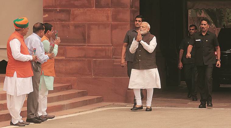 17th lok sabha, Narendra Modi, Modi in Lok Sabha, Monsoon Session, Parliament, Budget Session, Opposition, Modi on Opposition, BJP, Congress, Lok Sabha speaker, India news, Indian Express