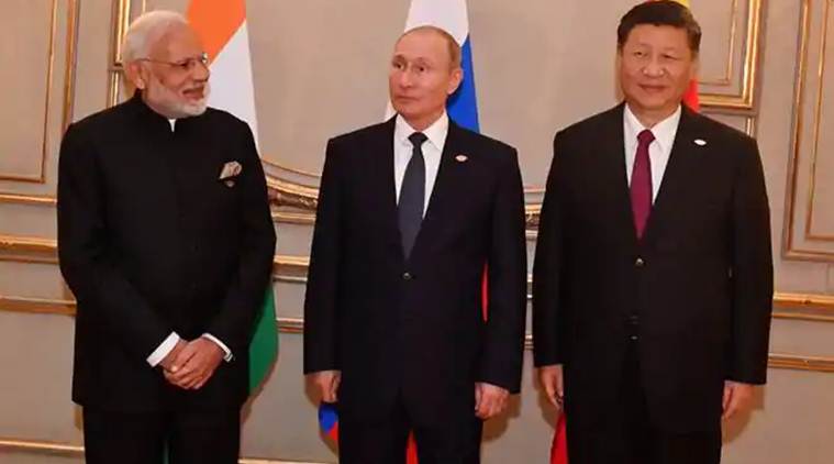 Modi, Modi SCO summit, Modi Putin, Modi Xi Jinping, Modi Imran Khan, Imran Khan Modi meet, Indian Express, news agency