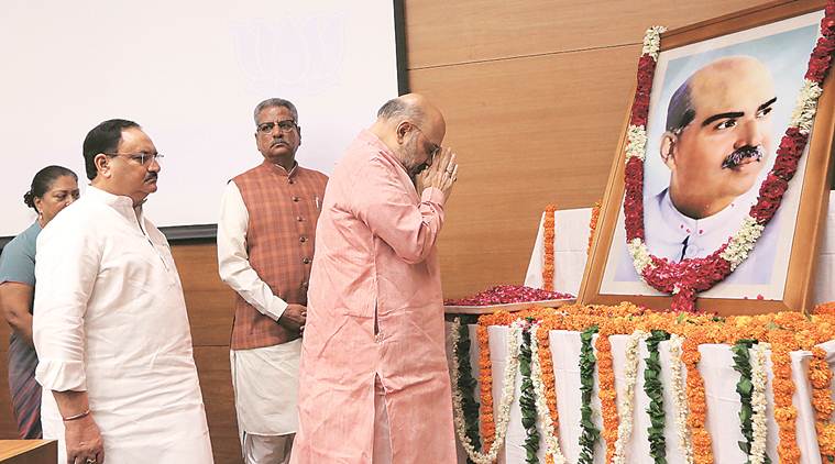 JP nadda, syama prasad mookerjee, Syama Prasad Mookerjee anniversary, Syama Prasad Mookerjee death, amit shah, amit shah on syama prasad mookerjee, Jawaharlal nehru, Indian express