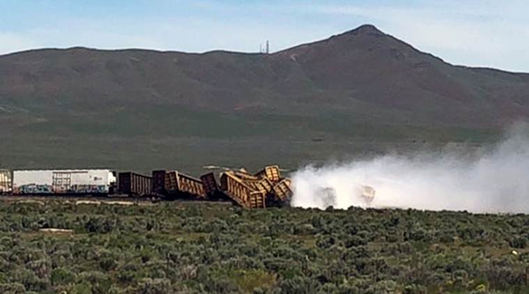 nevada train derail, utah train derail train derail on nevada utah line, nevada utah train line, nevada utah line, nevada train derailment, utah train derailment, world news, Indian Express