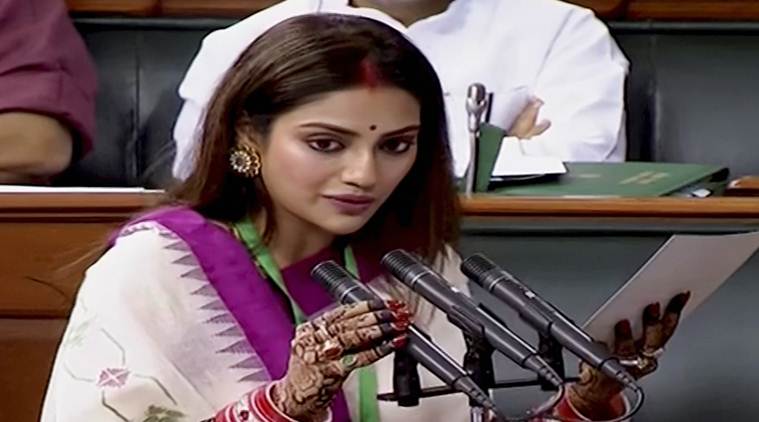 Nusrat jahan, Nusrat jahan TMC, Trinamool Congress, TMC, West bengal, Nusrat dress, Nusrat parliament dress, Nusrat Jahan wedding, Deoband, Muslim, India News, Indian Express