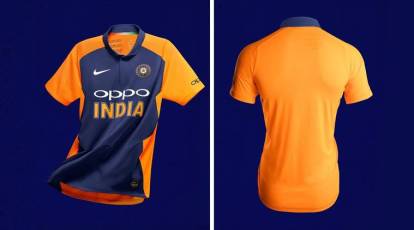 Blue Orange Cricket Jersey