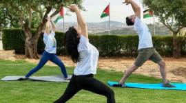 Yoga day, yoga day in Palestine, Yoga day celebration in Palestine, Palestine yoga day celebrations,Representative of India in Palestine, ROI, International Yoga day, Yoga day 2019, International Yoga day 2019, Palestine news World news, Indian Express news