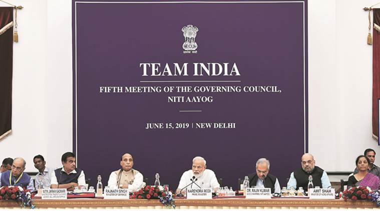 NITI Aayog, Niti Aayog meeting, Niti aayog meeting highlights, Narendra Modi, Agricultural panel, Niti aayog governing council, Amit Shah, Indian Economy, Indian Express
