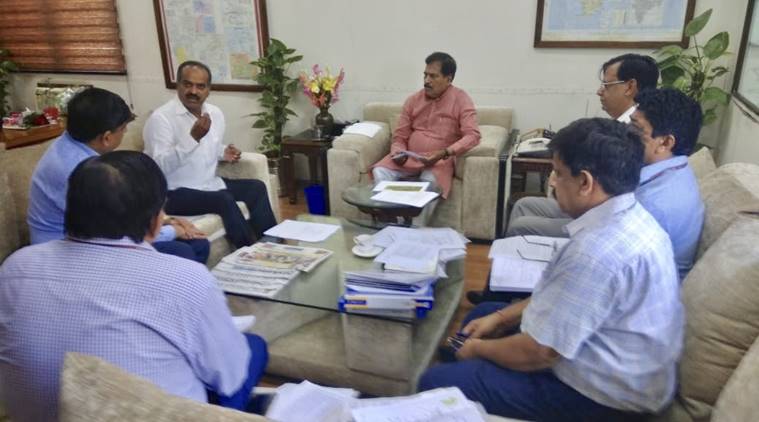 PC-Mohan-meets-Suresh-Angadi-Suburban-Rail-Bangalore-Bengaluru
