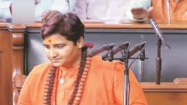 Pragya Thakur, Pragya Thakur Godse remark, Godse remark Pragya Thakur, Pragya Thakur remark on Godse, India news, Indian Express