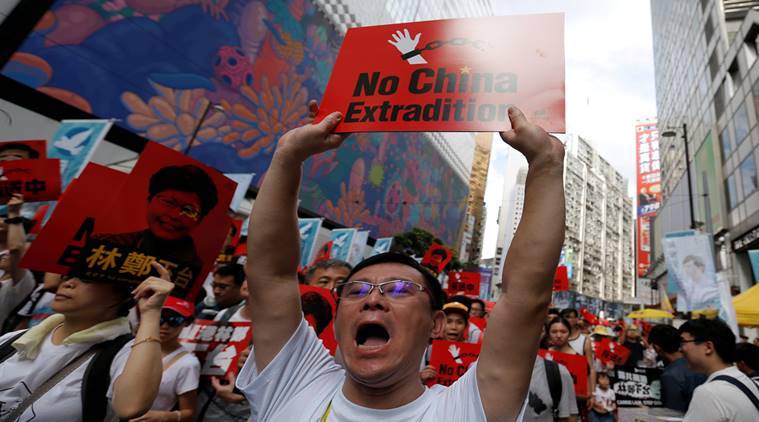 Hong Kong, Hong Kong protests, Extradition bill with China,Hong Kong protests against extradition bill, Scrap China, Hong Kong bill,Hong Kong Government,China Extradition Bill, China Government,Hong Kong police, World News, Indian Express