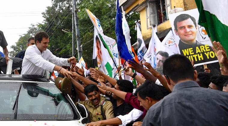rahul gandhi, rahul gandhi wayanad, rahul gandhi wayanad roadshow, congress chief wayanad, wayanad mp, wayanad visit, indian express
