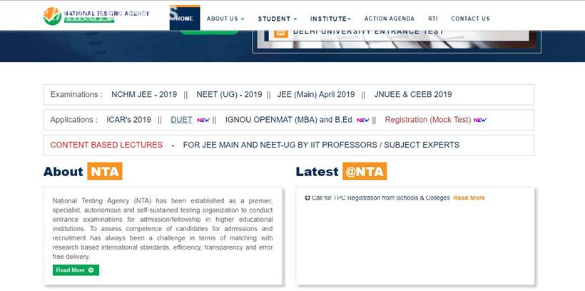 NTA, nta.ac.in, du.ac.in, duet 2019, duet admit card 2019, duet admit card, duet hall ticket, du mock test, duet mock test, du entrance exam, du admissions, delhi university, university of delhi, college admissions, du admissions 2019, du vacant seats, education news, indian express, indian express news
