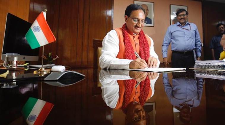 Ramesh Pokhriyal, Ramesh Pokhriyal HRD ministry, IIMs in india, spirituality courses, Ayurveda courses, Yoga courses, indian express