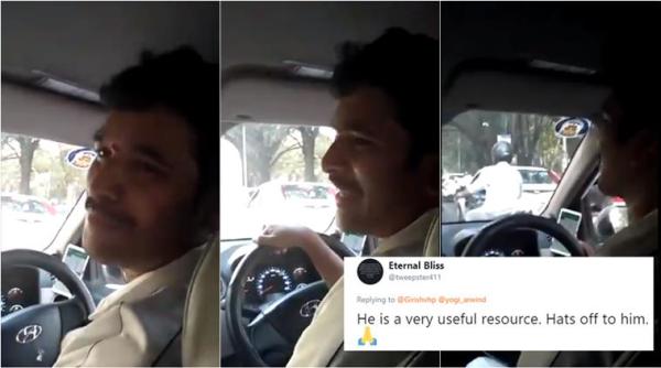 sanskrit, sanskrit cab driver, sankrit speaking driver, bengaluru sanskrit driver, viral videos, indian express,