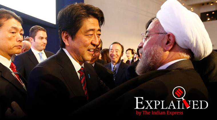 Shinzo Abe, Shinzo Abe Iran visit, Shinzo Abe in Iran, Japan Iran ties, Iran oil, Japan Iran relations, express explained
