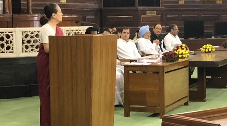 Sonia Gandhi elected as leader of Congress Parliamentary Party