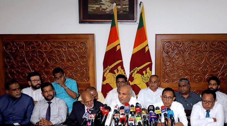 sri lanka, sri lanka muslim ministers resign, rauff hakeem, sri lanka terror attacks, sri lanka bombings, sri lanka easter bombings