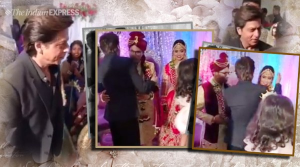 shah rukh khan, srk, srk hairstyle sister wedding, srk fan video, srk with fans video, viral videos, indian express, entertainment news