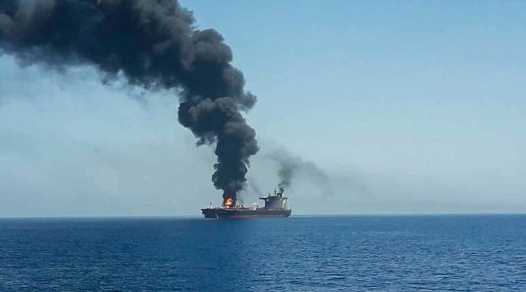 Strait of Hormuz, Strait of Hormuz oil, Oil tanker attack, Oil tanker attack in Oman, Oman oil tanker attack, World news, Indian Express news, Latest news