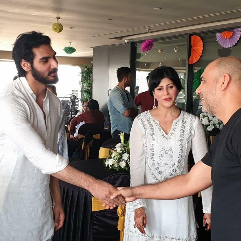 ahaan shetty at sajid nadiadwala eid party