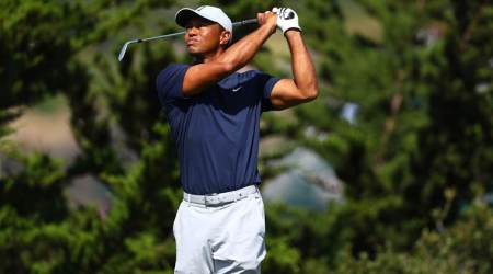 Tiger Woods during a practice round of the 2019 U.S. Open golf tournament at Pebble Beach Golf Links. 
Credit: Rob Schumacher-USA TODAY Sports