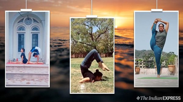 Yoga day 2019, International yoga day 2019, Yoga day, June 21 yoga day, yoga ,tiktok videos, tiktok yoga videos, tiktok yoga day videos, yoga for the heart challenge , indian express